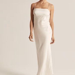 Abercrombie & Fitch Cowl Back Slip Midi Dress